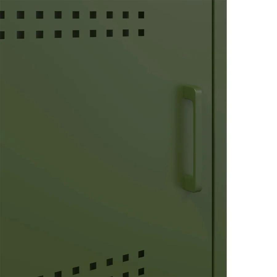 Tables de chevet 2 pcs vert olive 36x39x50,5 cm acier - 12