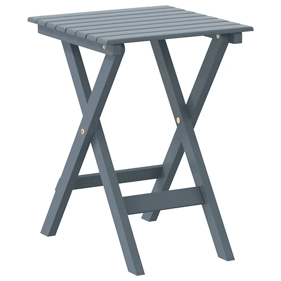 Chaise à bascule avec table pliable gris bois massif peuplier - 4