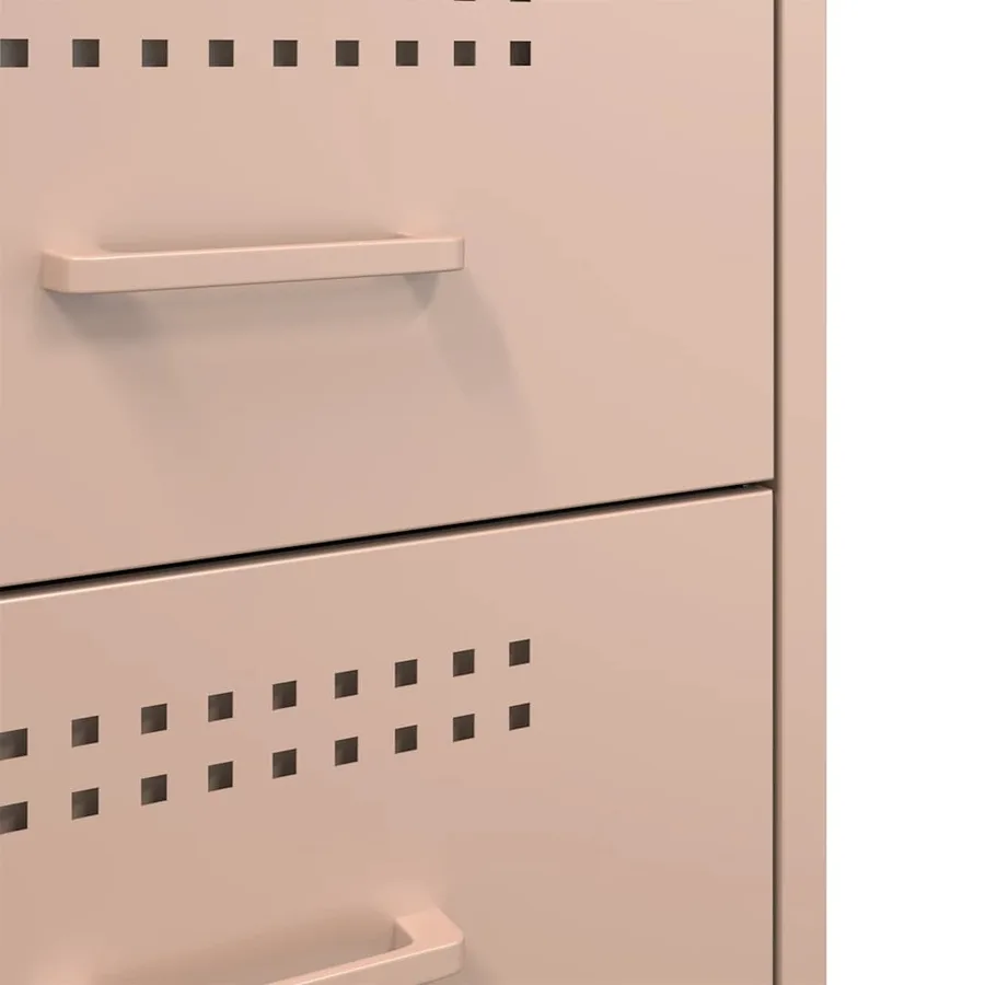 Tables de chevet 2 pcs rose 36x39x50,5 cm acier - 11