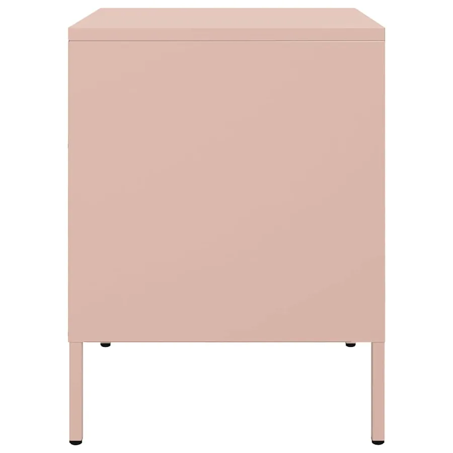Tables de chevet 2 pcs rose 36x39x50,5 cm acier - 7
