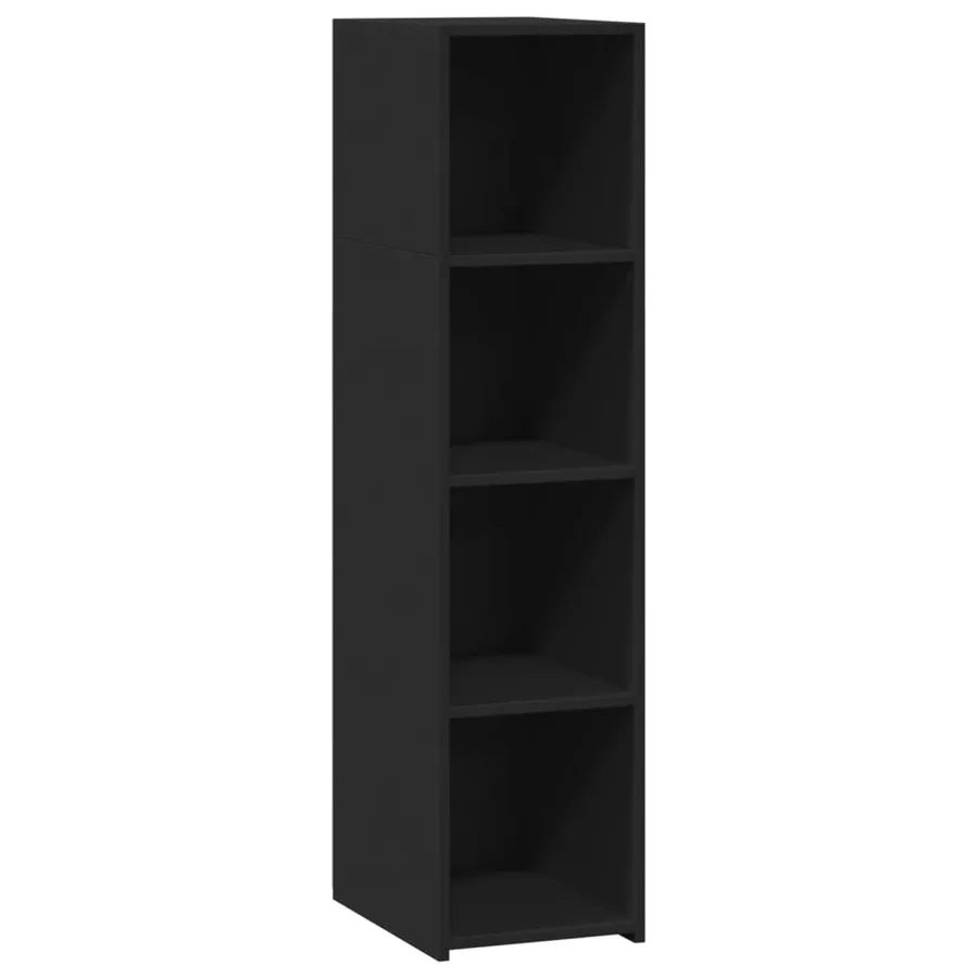 Buffet noir 30x41x124 cm bois d'ingénierie - 2