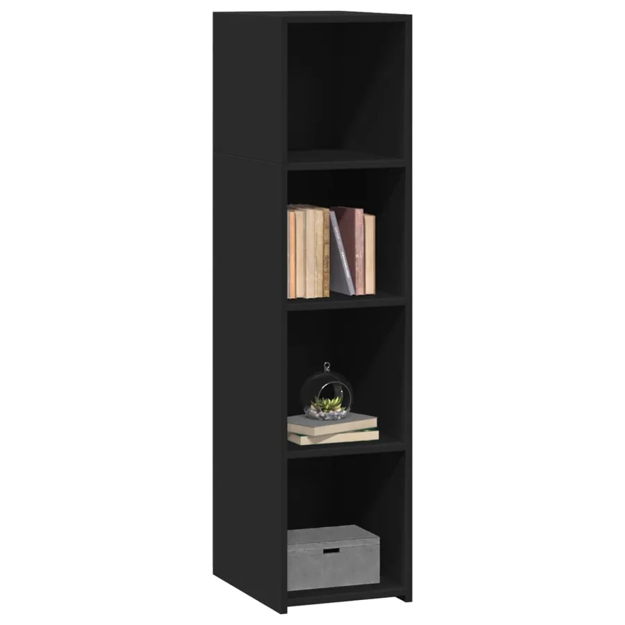 Buffet noir 30x41x124 cm bois d'ingénierie - 3