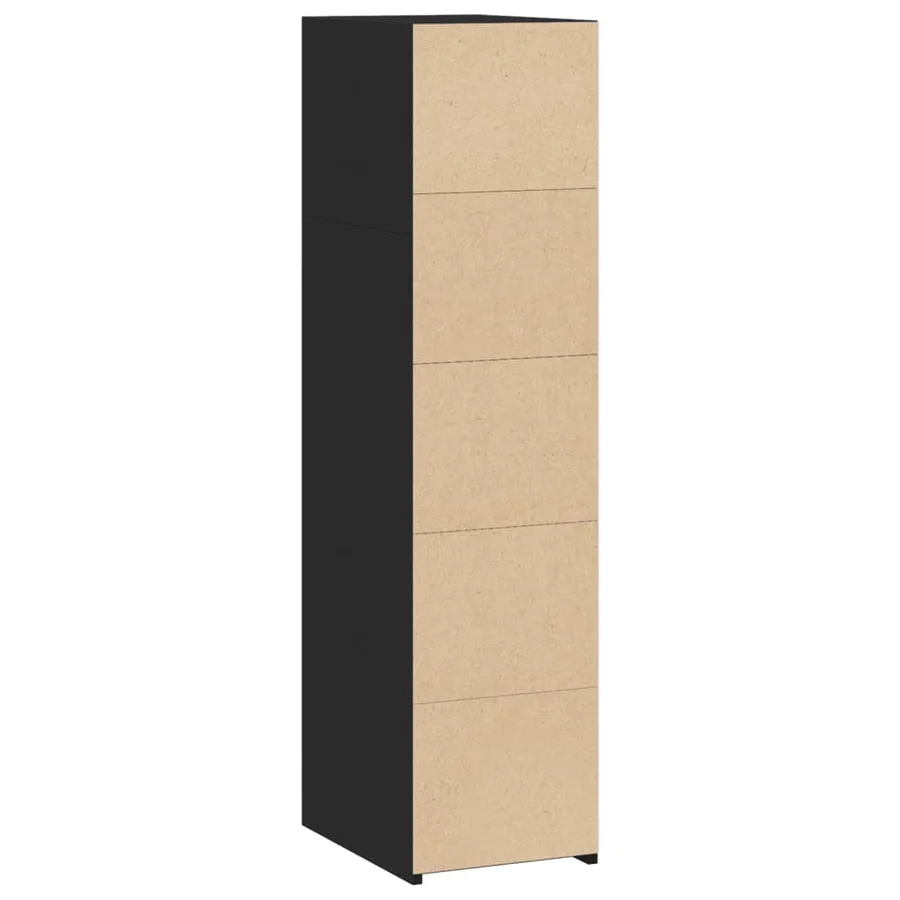 Buffet noir 30x41x124 cm bois d'ingénierie - 6