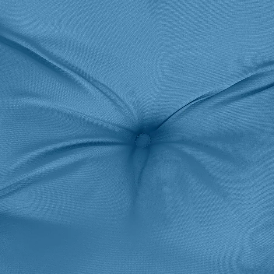 Coussin de banc de jardin bleu mélangé 100x50x7 cm tissu - 6