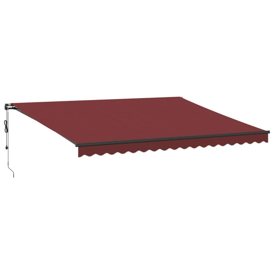 Auvent rétractable automatique avec LED bordeaux 450x350 cm - 2