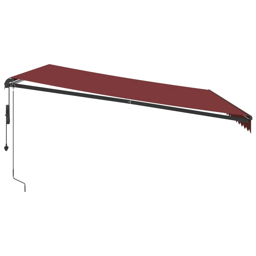 Auvent rétractable automatique avec LED bordeaux 450x350 cm - 5