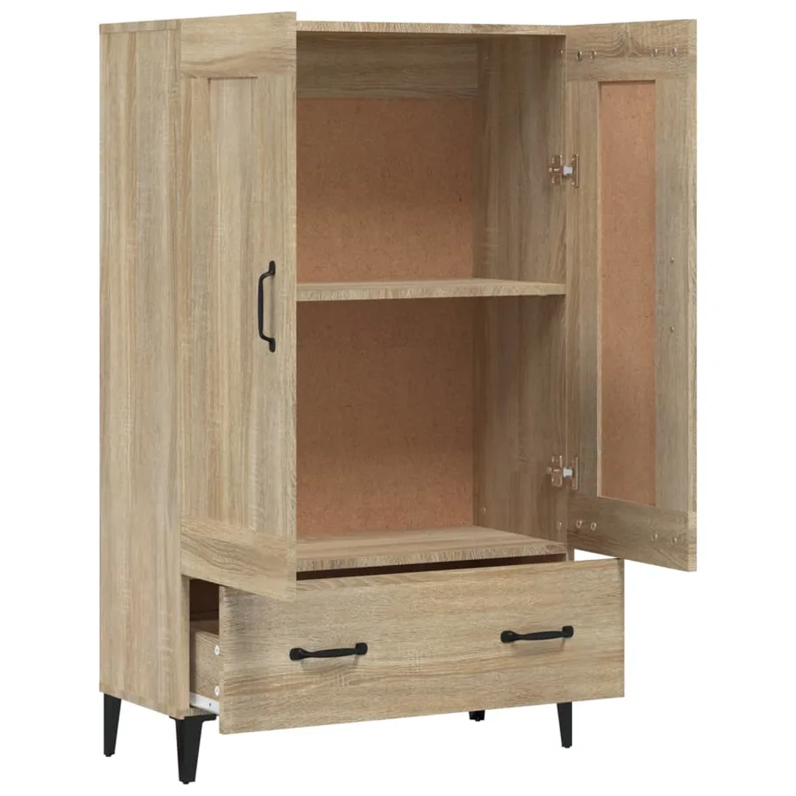 Buffet haut Chêne sonoma 70x31x115 cm Bois d'ingénierie - 7