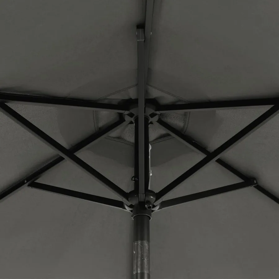 Parasol de jardin avec mât en acier anthracite 225x225x212 cm - 10
