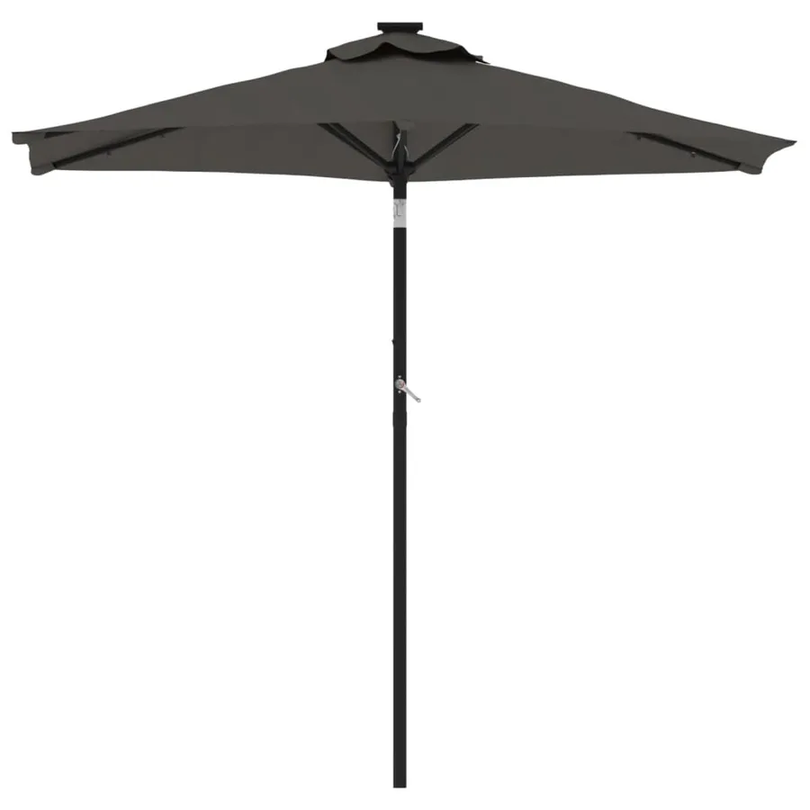 Parasol de jardin avec mât en acier anthracite 225x225x212 cm - 3