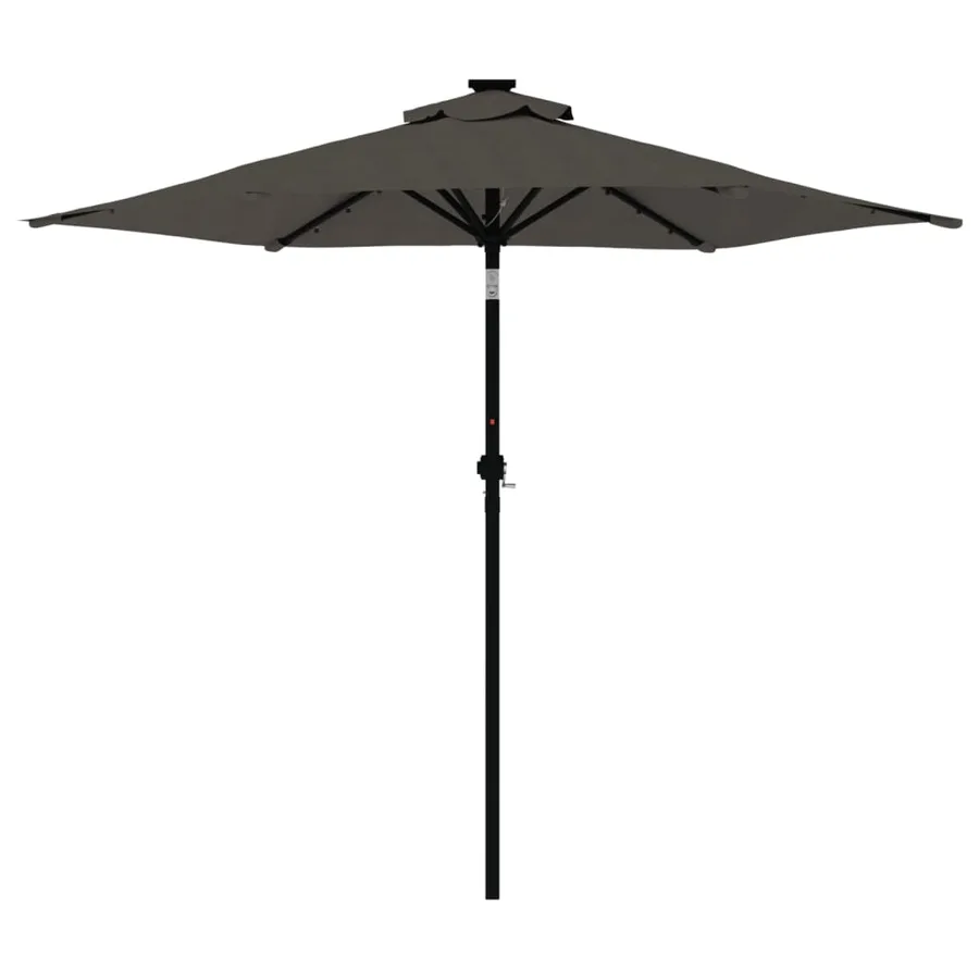 Parasol de jardin avec mât en acier anthracite 225x225x212 cm - 4