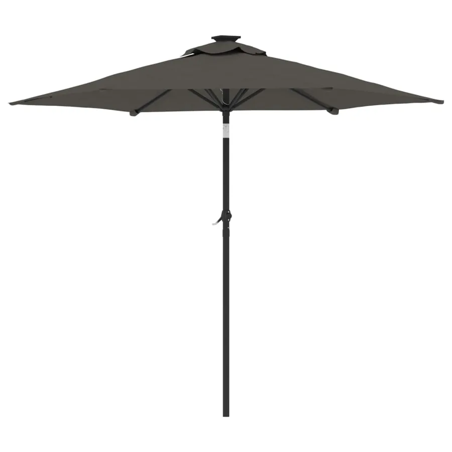 Parasol de jardin avec mât en acier anthracite 225x225x212 cm - 5