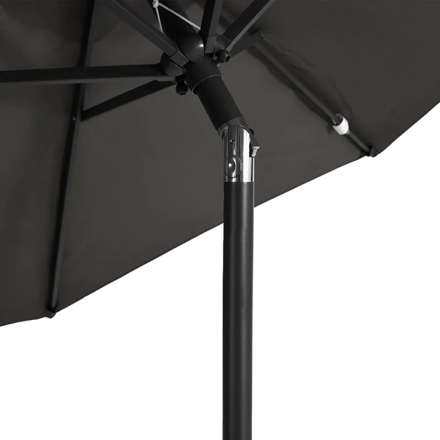 Parasol de jardin avec mât en acier anthracite 225x225x212 cm - 7