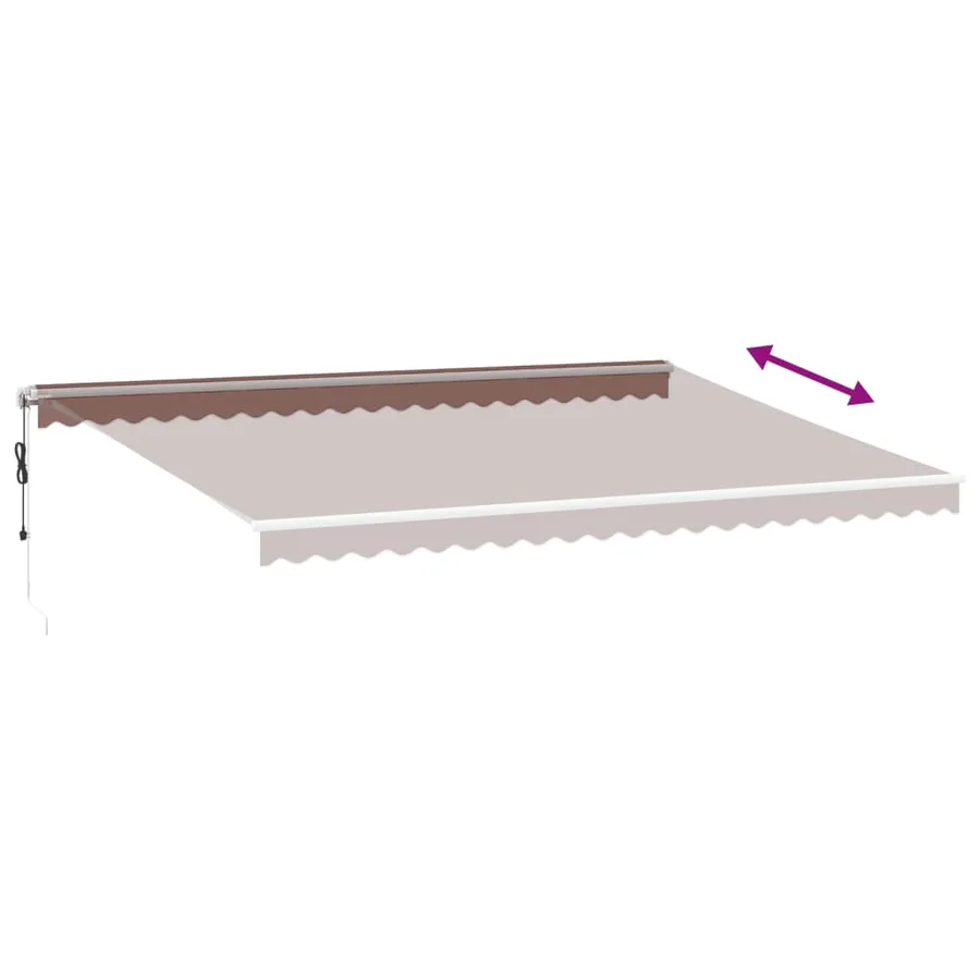 Auvent rétractable automatique marron 500x350 cm - 5