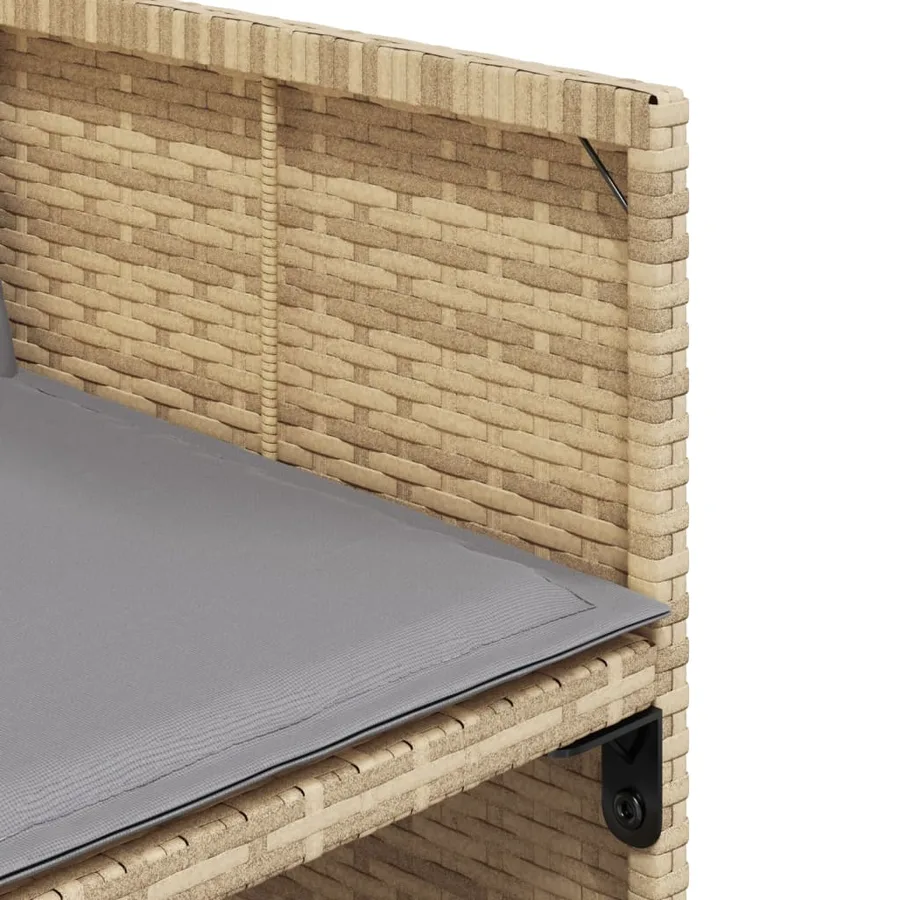 Ensemble à manger de jardin et coussins 9 pcs mélange beige - 9