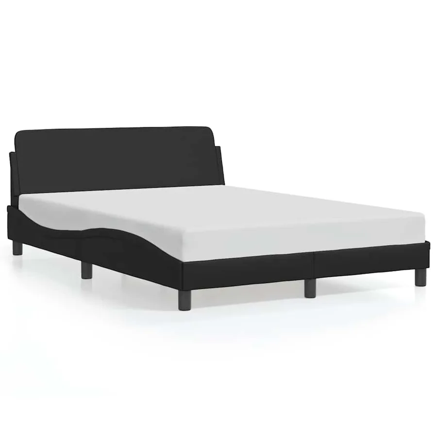 Cadre de lit Dover noir 135 x 190 cm en similicuir - 2