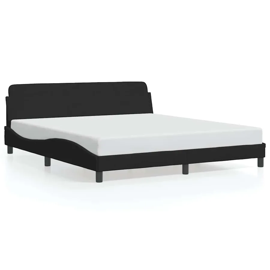Cadre de lit Dover velours noir 180x200 cm - 2