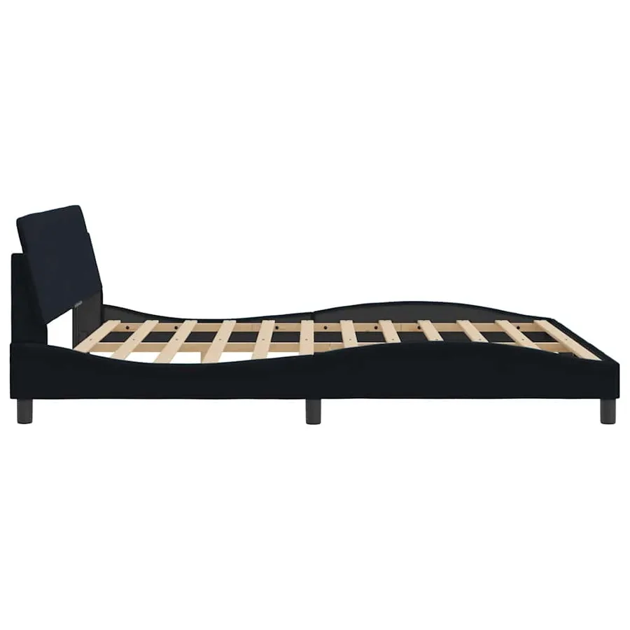 Cadre de lit Dover velours noir 180x200 cm - 5