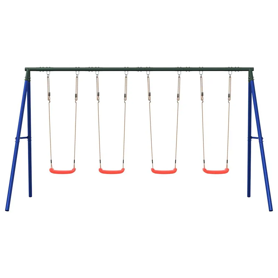 Jeu de balançoire d'extérieur avec 4 balançoires - 3