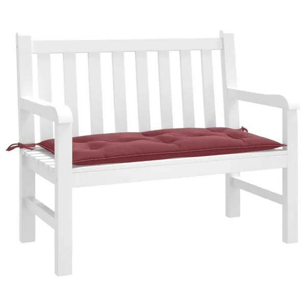 Coussin de banc de jardin rouge bordeaux mélangé tissu