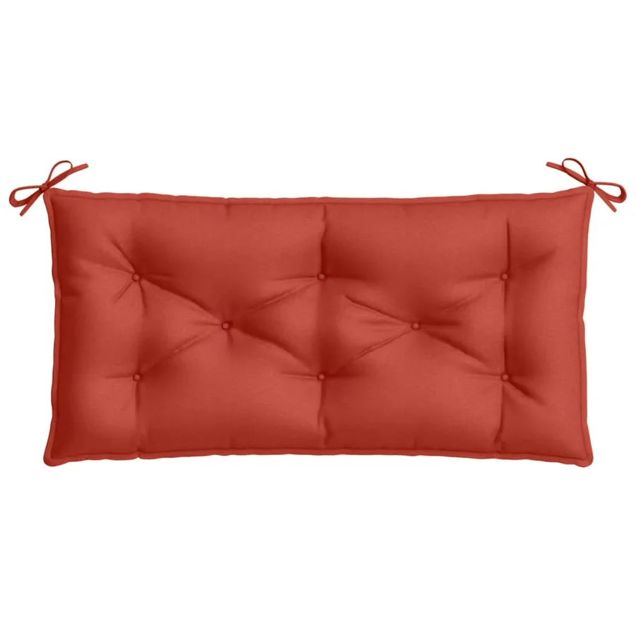 Coussin de banc de jardin rouge mélangé 100x50x7 cm tissu - 4