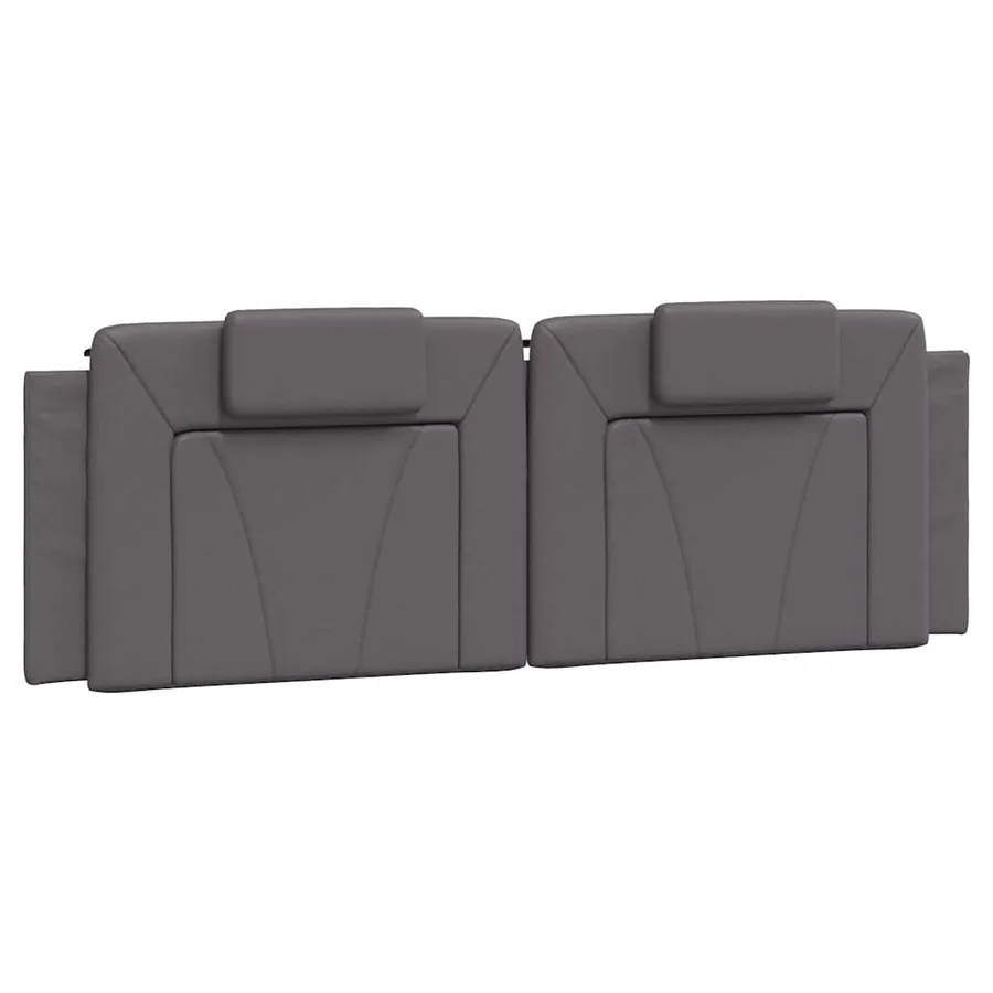 Cadre de lit Viana sans matelas gris 160x200 cm similicuir - 8