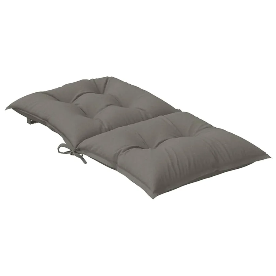 Coussins de chaise à dossier bas lot de 4 gris foncé mélangé - 6