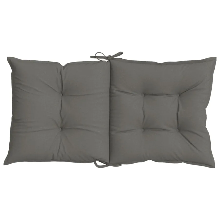 Coussins de chaise à dossier bas lot de 4 gris foncé mélangé - 7