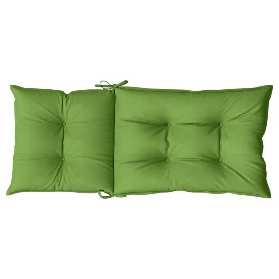 Coussins de chaise à dossier haut lot de 4 vert mélangé tissu - 7