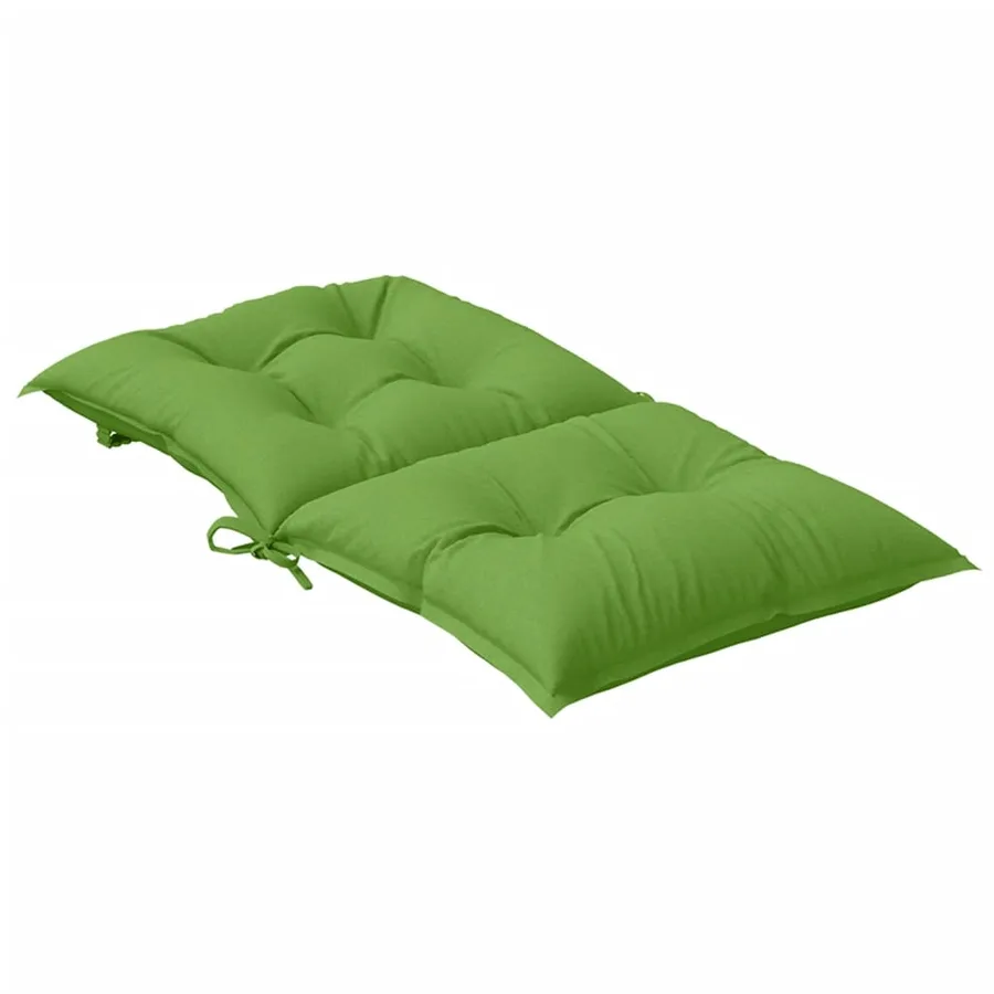 Coussins de chaise à dossier bas lot de 4 vert mélangé tissu - 6