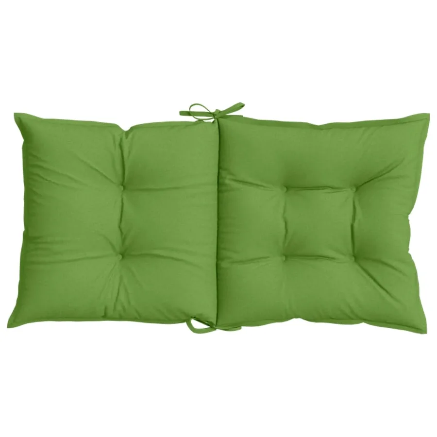 Coussins de chaise à dossier bas lot de 4 vert mélangé tissu - 7