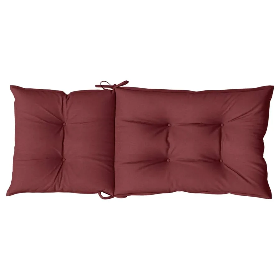 Coussins de chaise dossier haut lot de 4 rouge bordeaux mélangé - 7