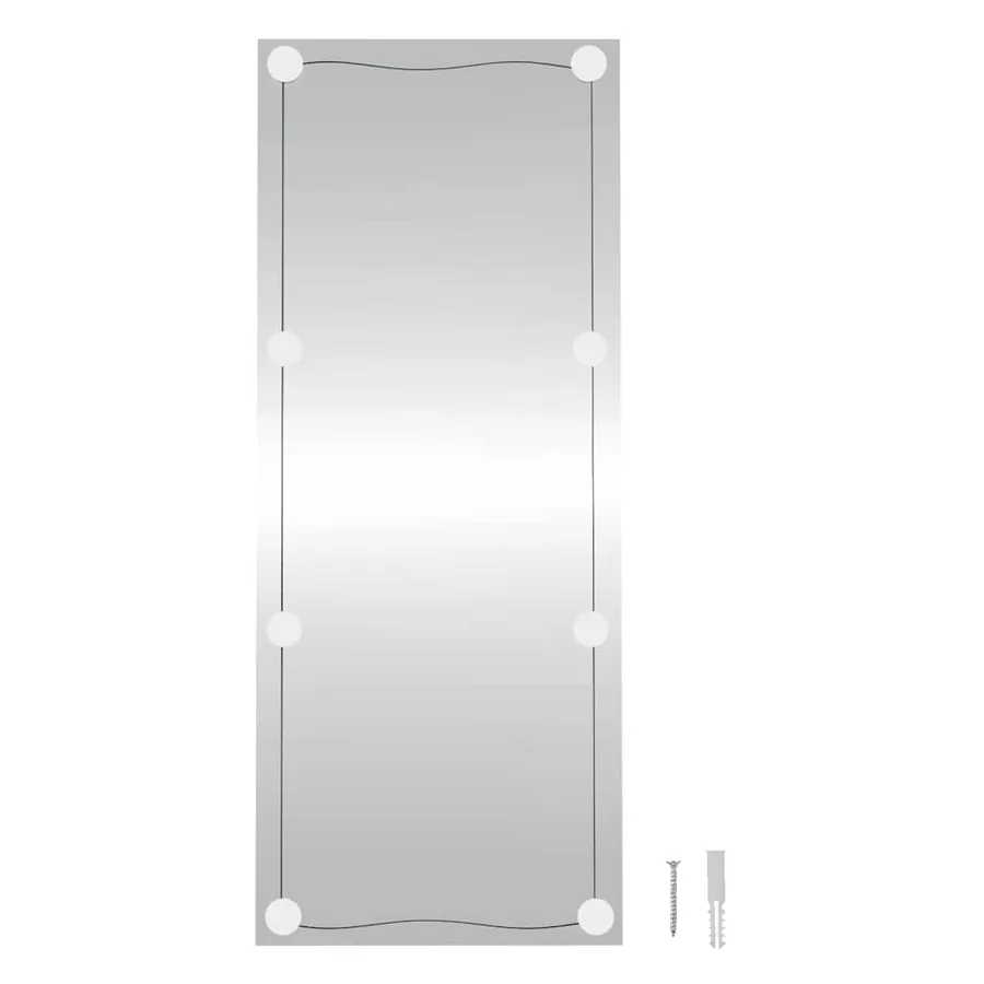 Miroir mural avec lumières LED 40x100 cm verre rectangulaire - 16