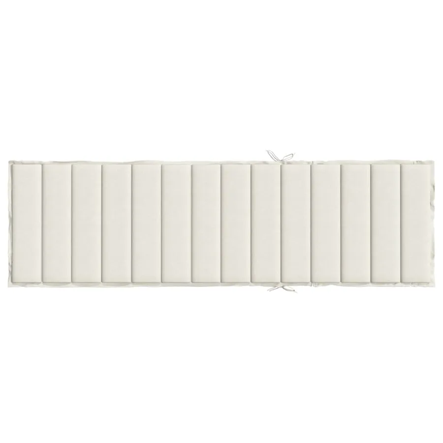 Coussin de chaise longue crème mélangé 200x50x4 cm tissu - 5