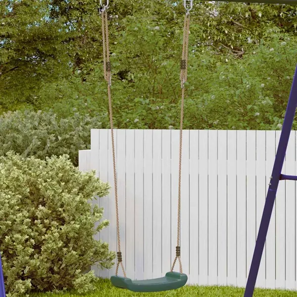 Balançoire d'extérieur d'enfants simple et corde réglable vert