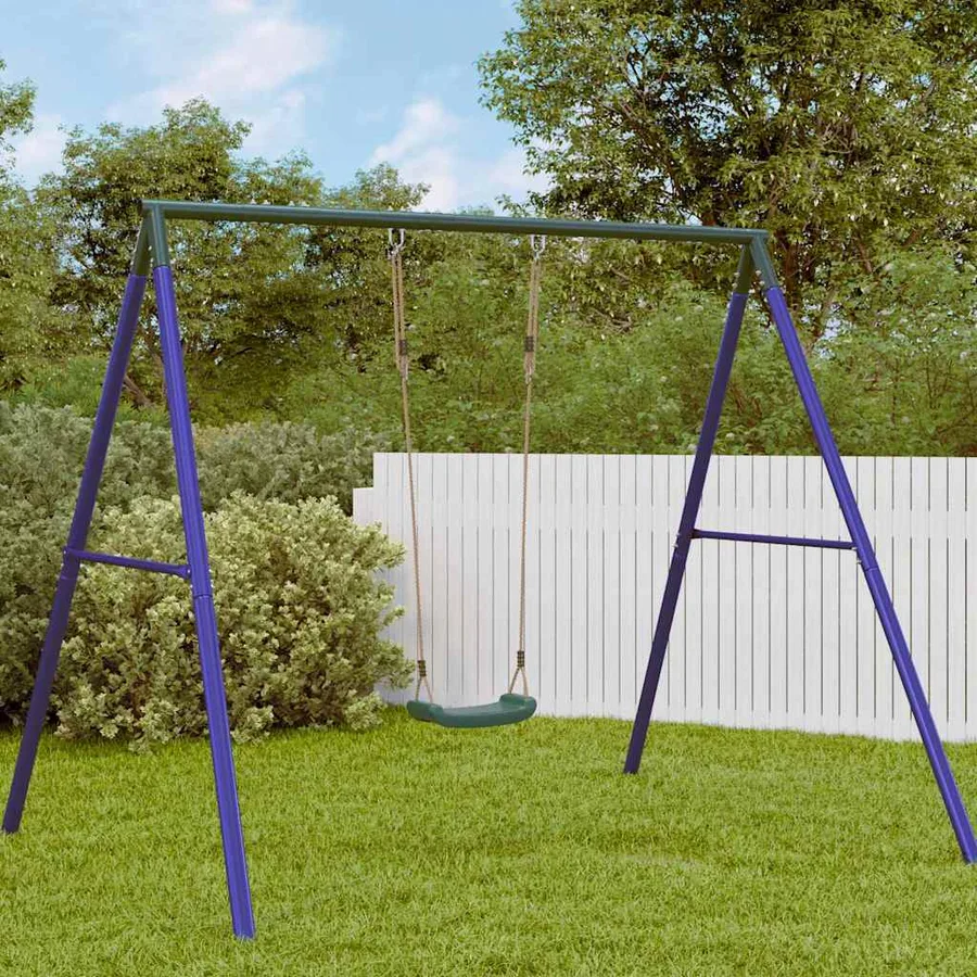 Balançoire d'extérieur d'enfants simple et corde réglable vert - 3