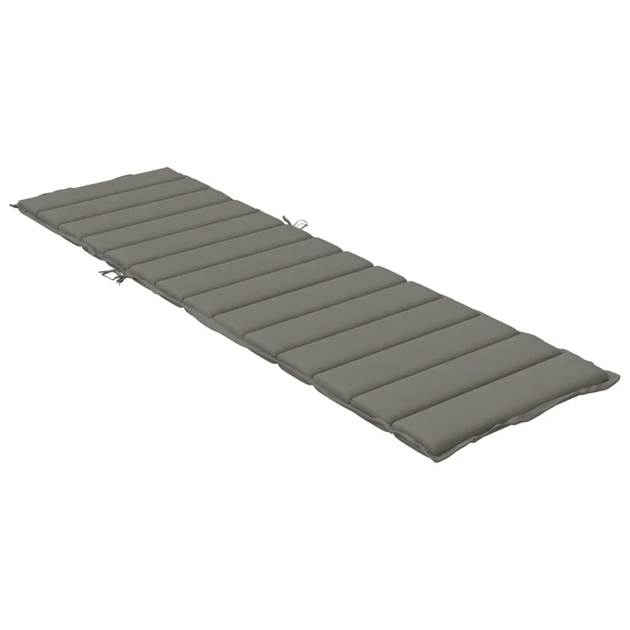 Coussin de chaise longue gris foncé mélangé 200x70x4 cm tissu - 4