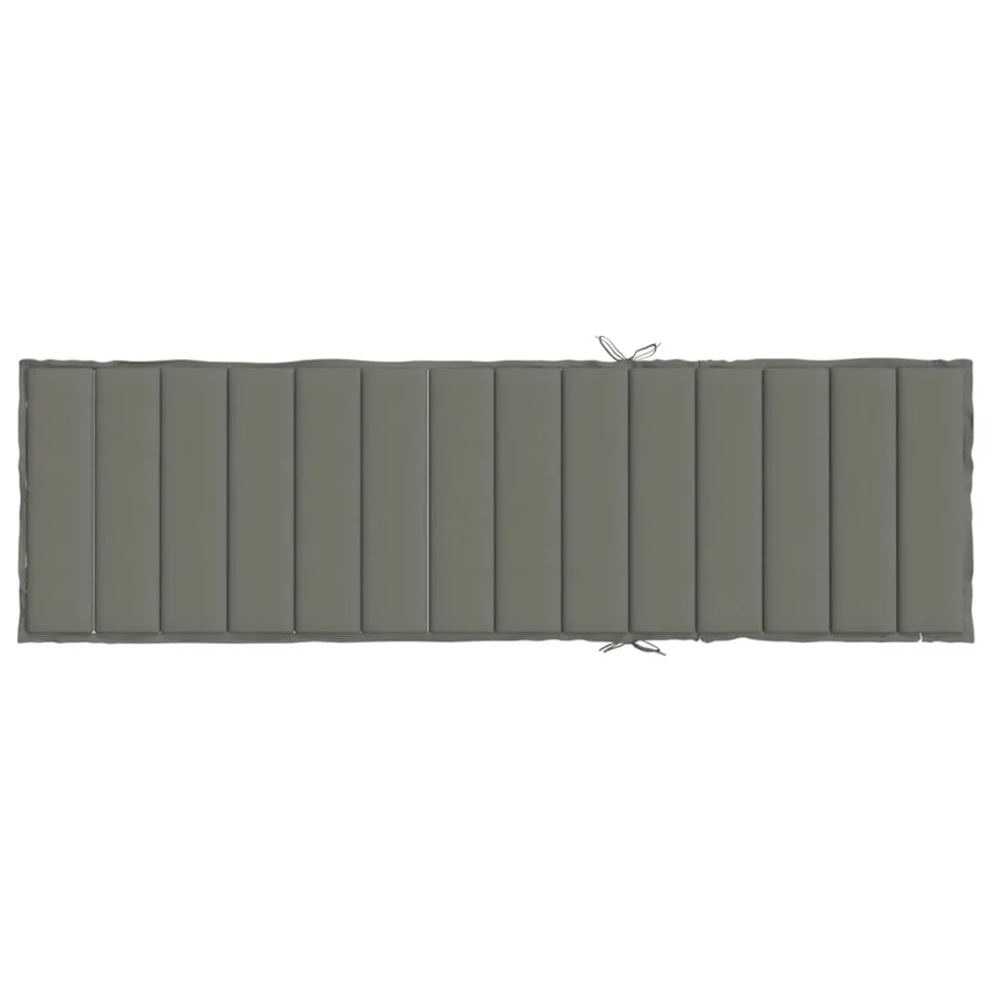 Coussin de chaise longue gris foncé mélangé 200x70x4 cm tissu - 5