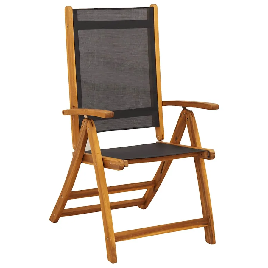 Ensemble à manger de jardin 9pcs bois d'acacia solide textilène - 7