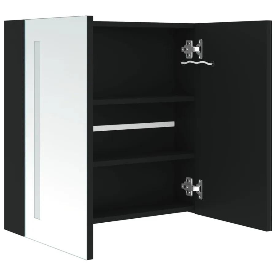 Armoire de salle de bain à miroir LED 62x14x60 cm - 5