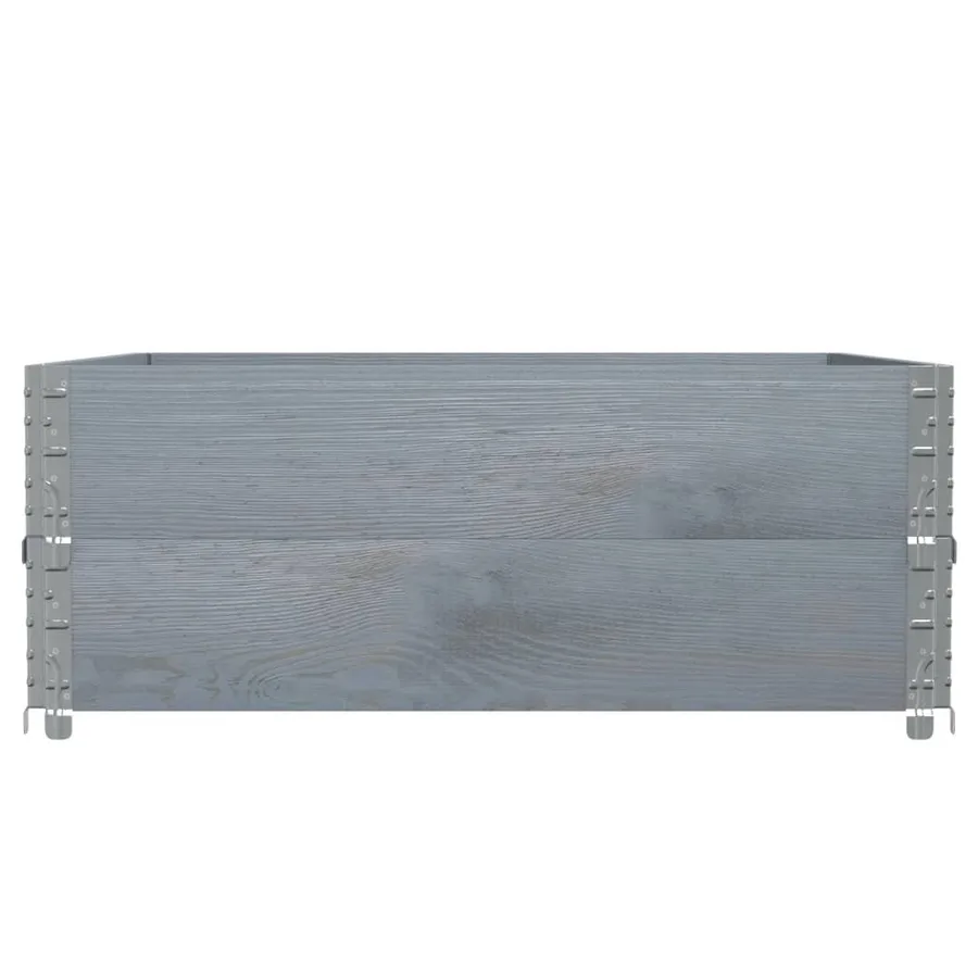 Jardinière gris 100x100 cm bois de pin massif - 3