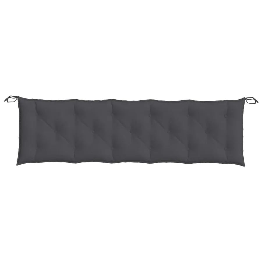 Coussin de banc de jardin anthracite mélangé 180x50x7 cm tissu - 4
