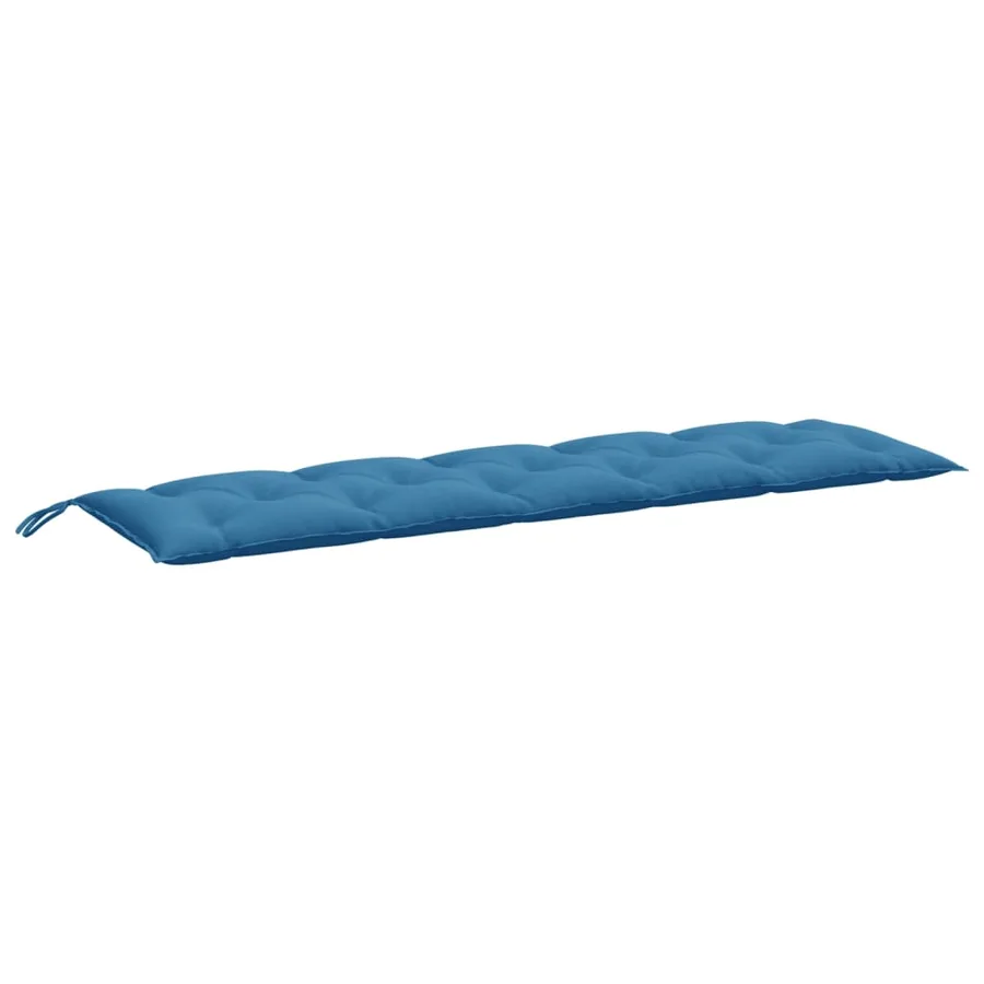 Coussin de banc de jardin bleu mélangé 180x50x7 cm tissu - 2