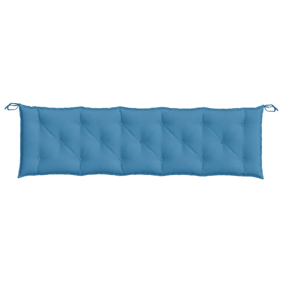Coussin de banc de jardin bleu mélangé 180x50x7 cm tissu - 4
