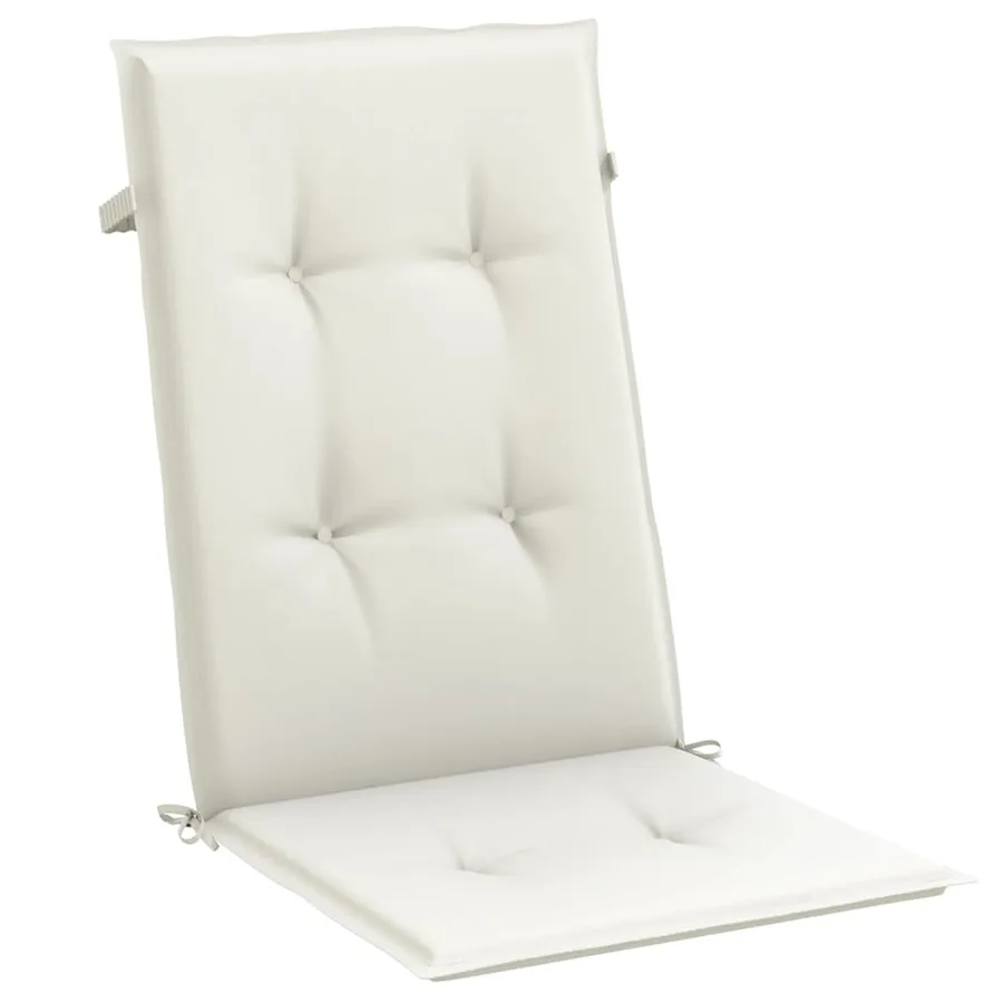 Coussins de chaise à dossier haut lot de 2 crème mélangé tissu - 5