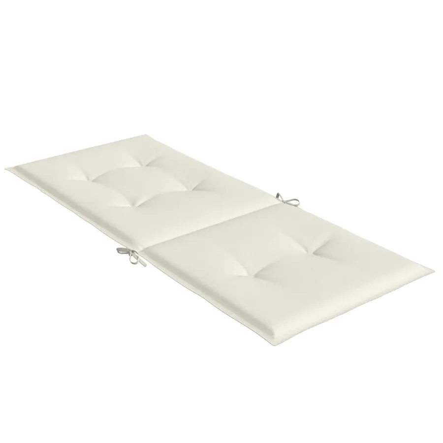 Coussins de chaise à dossier haut lot de 2 crème mélangé tissu - 6