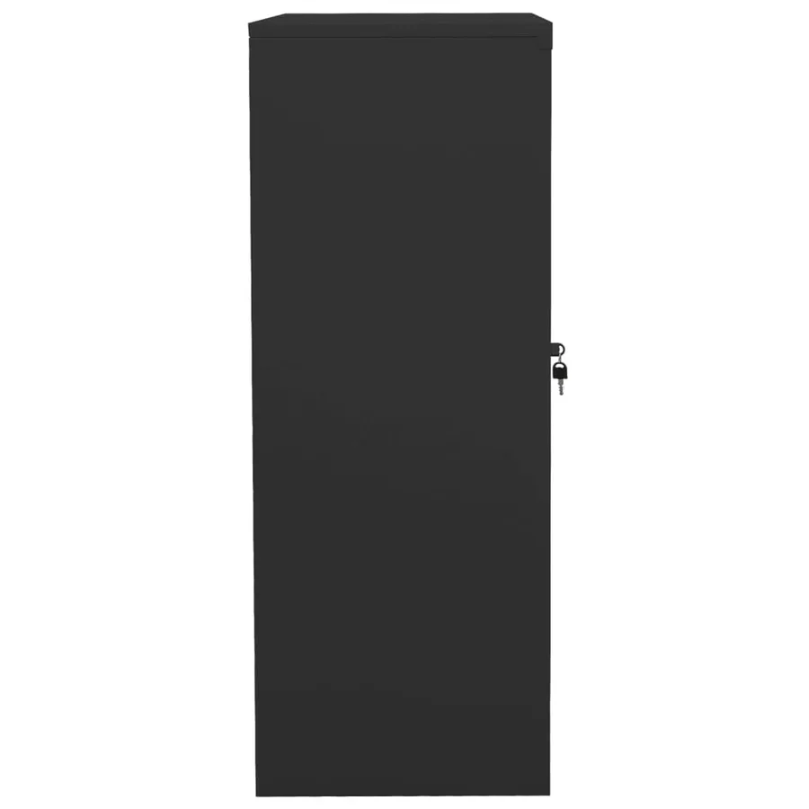 Armoire de bureau et jardinière Anthracite 90x40x128 cm Acier - 13