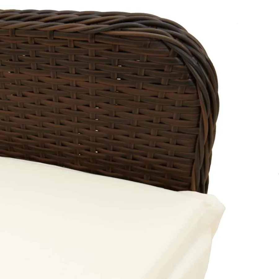 Ensemble de bistro de jardin 9 pcs coussins marron poly rotin - 5