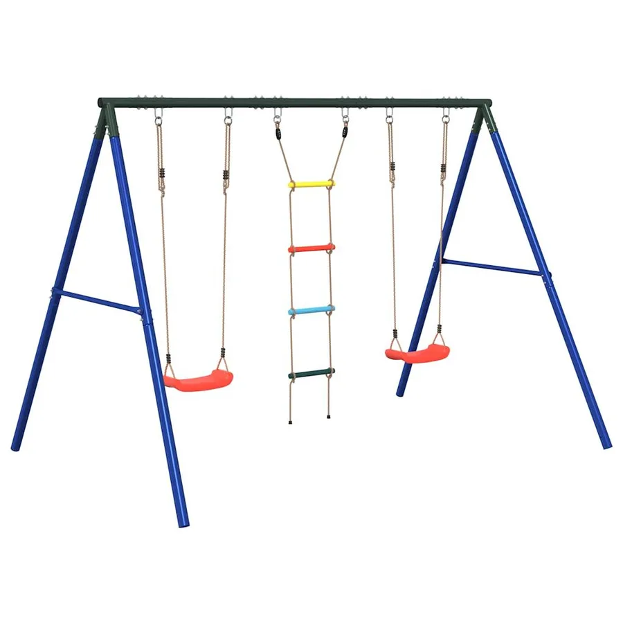 Ensemble de balançoire d'extérieur avec balançoires et échelle - 2