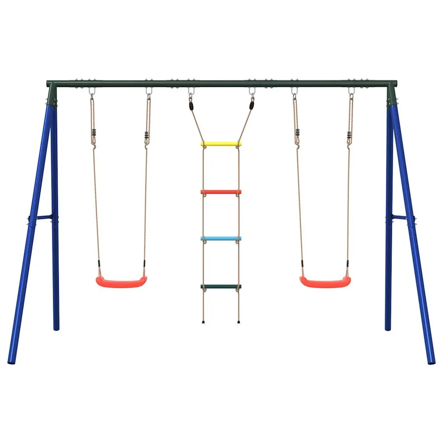 Ensemble de balançoire d'extérieur avec balançoires et échelle - 3