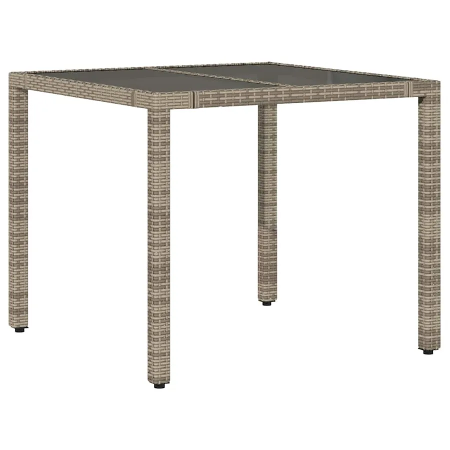 Ensemble de bistro de jardin 5 pcs coussins gris poly rotin - 4